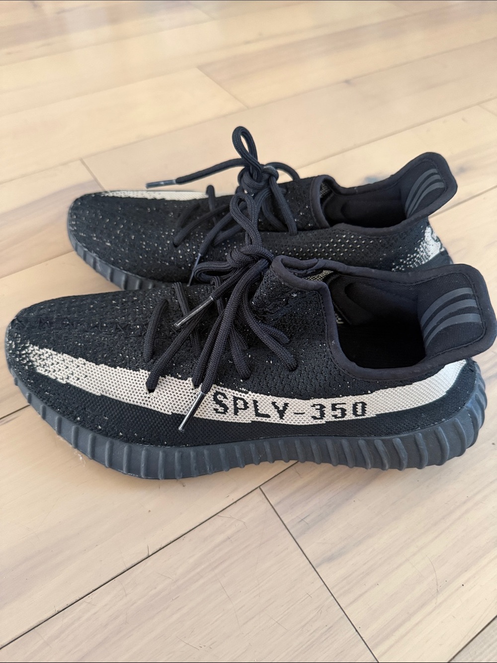 Adidas Men’s Yeezy Boost Black and White Athletic Sneakers - SPLY-350 Inspired